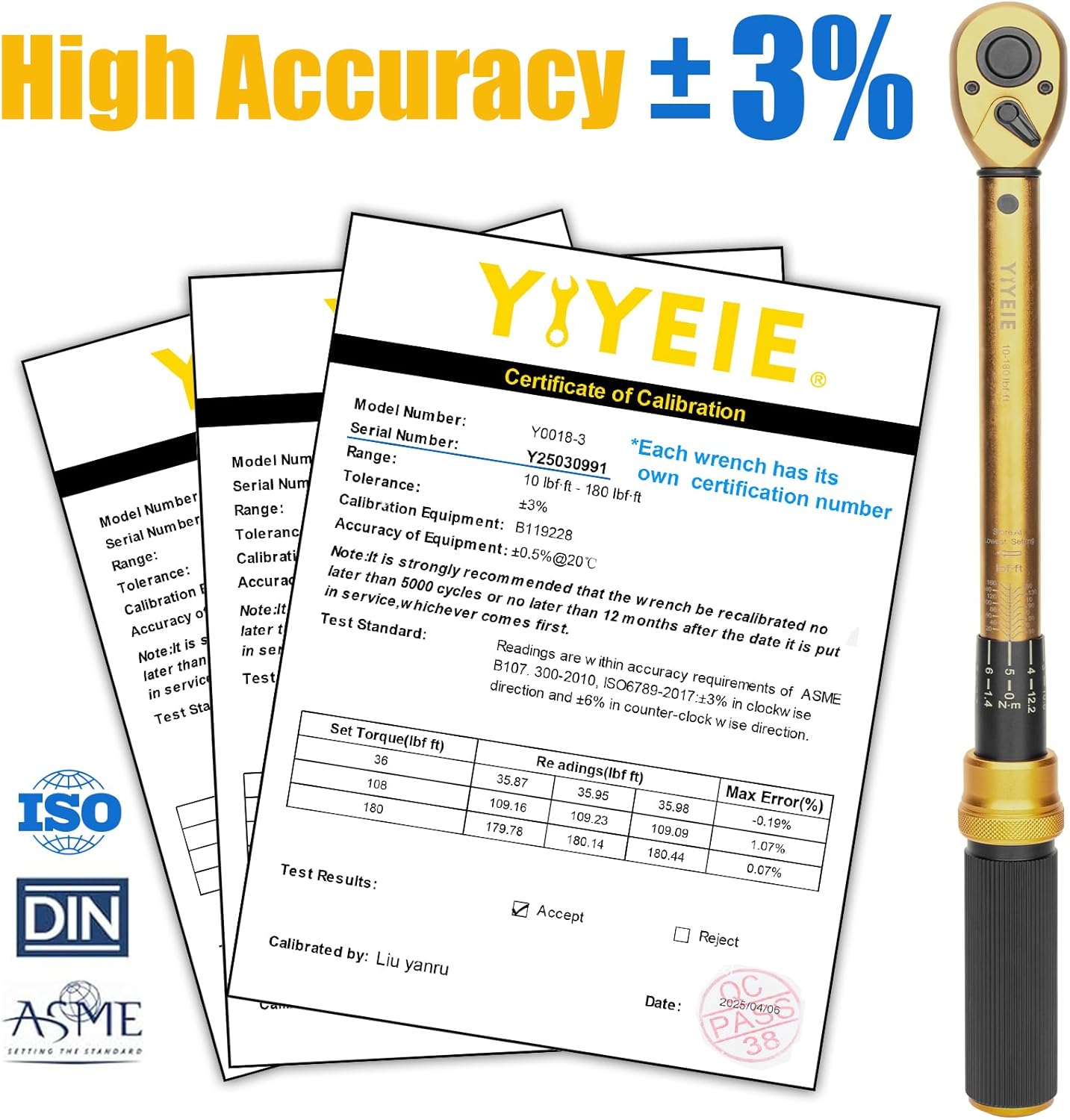 YIYEIE™  Professional Grade Precision Torque Set