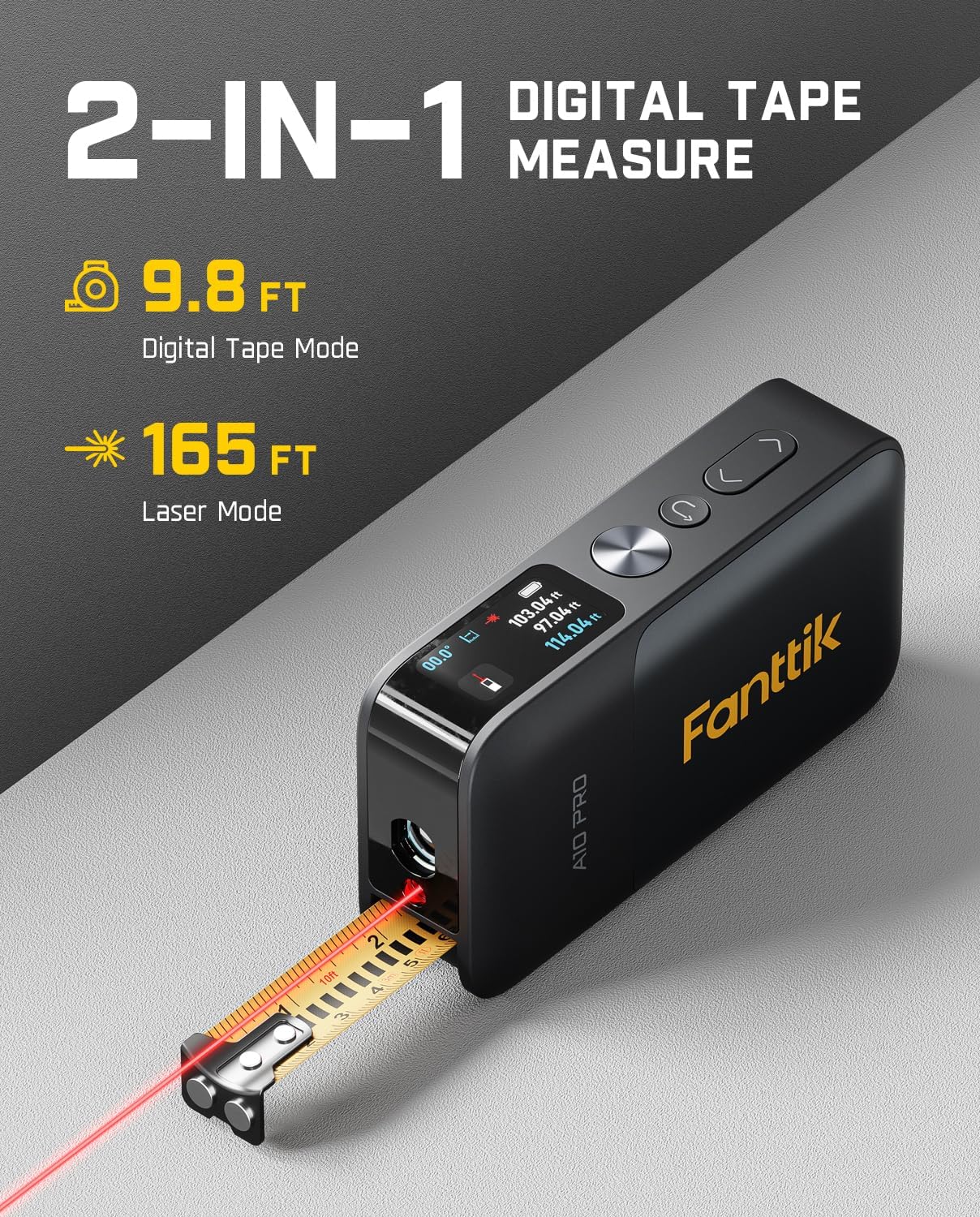 Fanttik™ A10 Pro 2-in-1 Digital Laser Tape