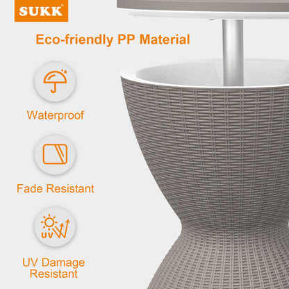 3-in-1 Convertible Cooler Bar Table