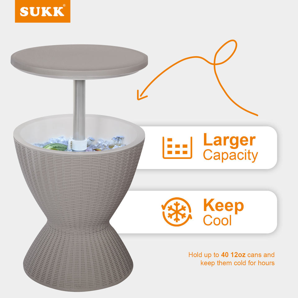 3-in-1 Convertible Cooler Bar Table